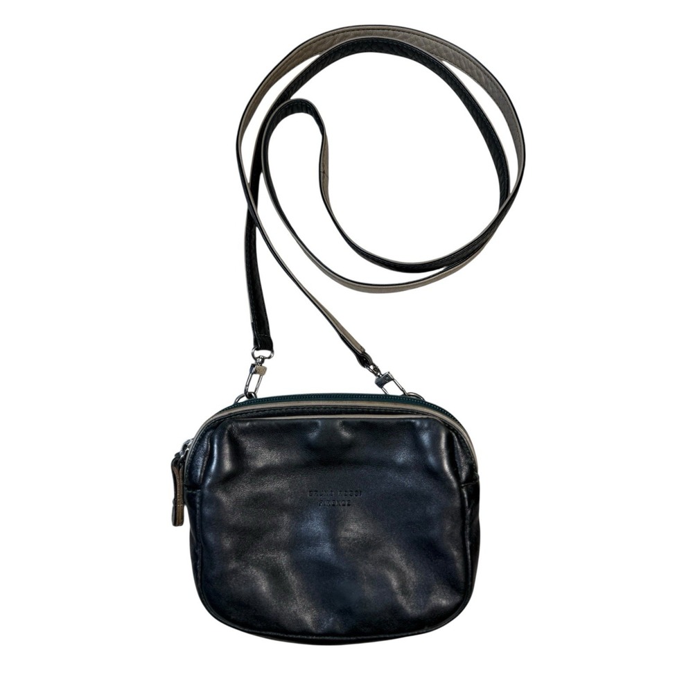 Bruno‎ Rossi Firenze Women's Small Leather Black Crossbody Bag Made in Italy